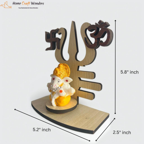 Ganesh-Idol-with-Trishul-and-Om-Wooden-Frame-Dimensions-HomeCraftWonders