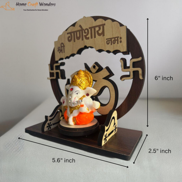 Shree-Ganesh-Idol-with-Wooden-Frame-Dimensions-HomeCraftWonders